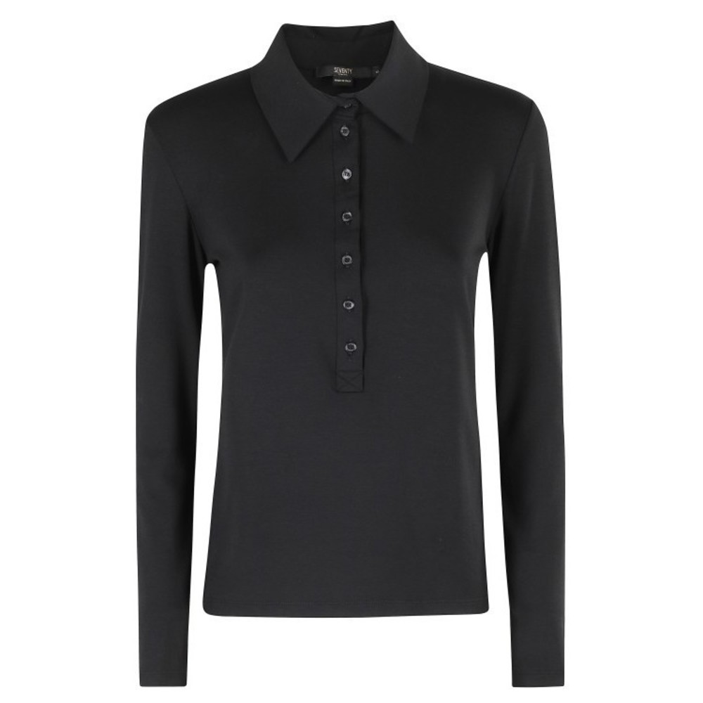 Seventy Long Sleeve Polo Shirt In Stretch Modal - NWT